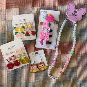 Mint Kids Jewelry Set - Pink, Red, and Multicolor